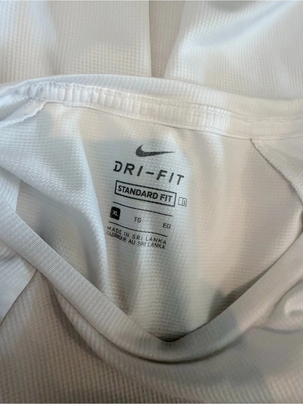 Nike Youth XL Long-Sleeve Dri-FIT Performance Shirt - White